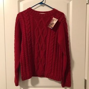 Real Scottish Wool cable knit sweater